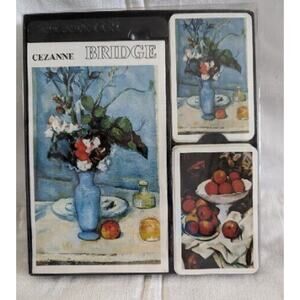 Vtg Bridge Cards by FERD. PIATNIK & SONS feat. Artist Paul Cezanne w/ Score Pad